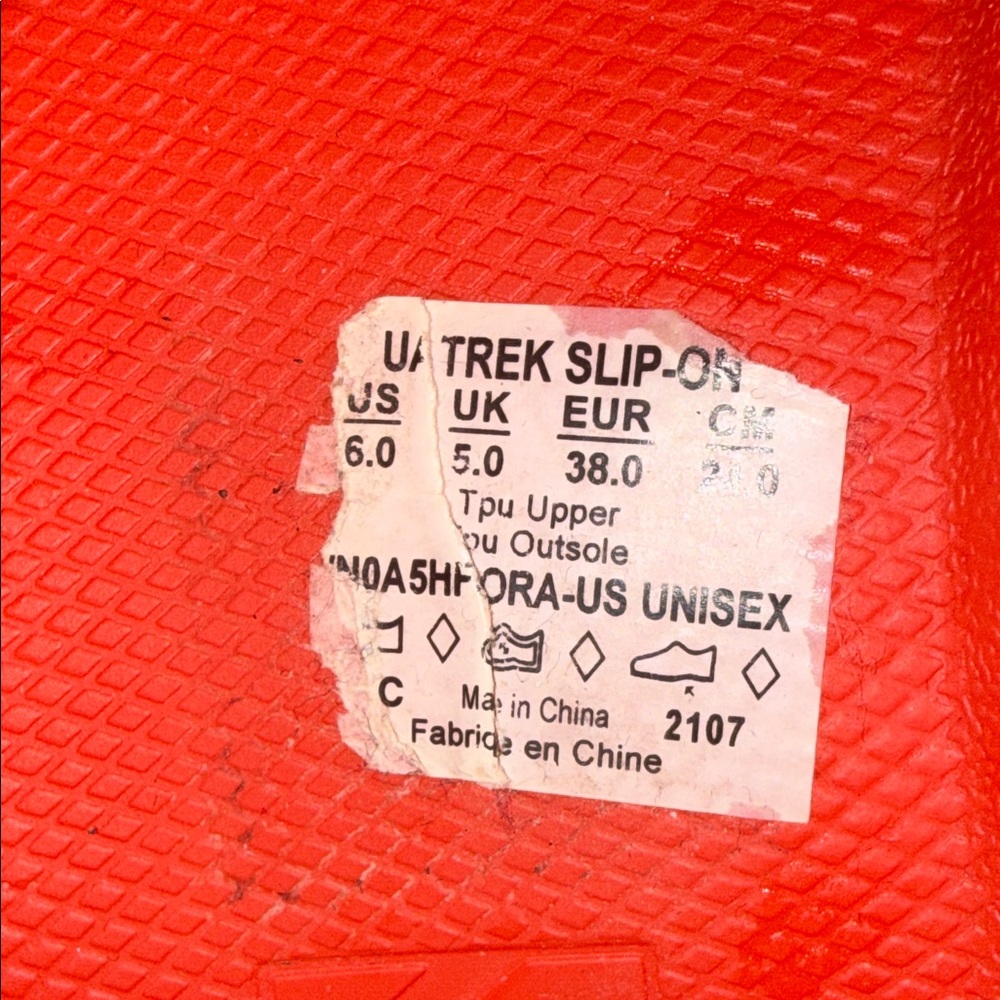 Vans Bright Red Slip-On Ventilated Flats - Picture 6 of 9